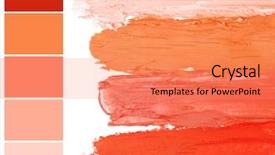  Presentation with lipstick - Colorful PPT theme enhanced with palette with salmon color backdrop and a coral colored foreground