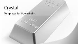  Presentation with computer - Beautiful slides featuring 3d bar - palladium ingot isolated on white backdrop and a white colored foreground