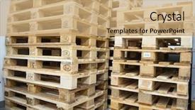  Presentation with pallet - Audience pleasing PPT theme consisting of pallet in warehouse backdrop and a coral colored foreground