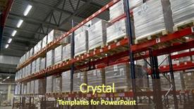  Presentation with industrial wood - Audience pleasing presentation theme consisting of pallet wood - industrial warehouse backdrop and a tawny brown colored foreground