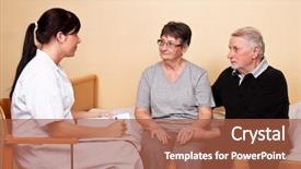  Presentation with for the people - Theme with palliative care - people background and a red colored foreground