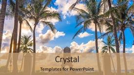  Presentation with florida beach - Audience pleasing slides consisting of palm beach florida usa clock backdrop and a coral colored foreground