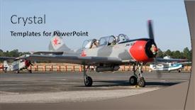  Presentation with aircraft takeoff - Amazing presentation theme having palm-coast-florida-march-27 backdrop and a light blue colored foreground