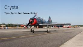  Presentation with aircraft takeoff - PPT theme consisting of palm-coast-florida-march-27 background and a light blue colored foreground