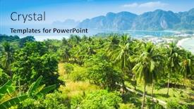  Presentation with scenic - Slide deck featuring palm-island-scenic-holidays background and a light blue colored foreground