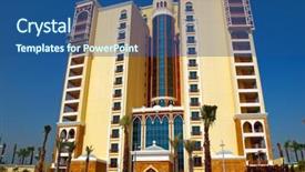  Presentation with apartments - Cool new presentation design with palm jumeirah shoreline apartments backdrop and a ocean colored foreground