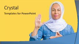  Presentation with middle eastern traditional dishes falafel - Cool new presentation design with palm making a loyalty promise backdrop and a yellow colored foreground