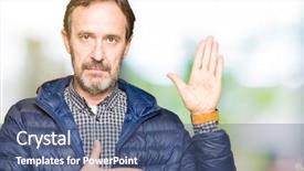  Presentation with hand palm - Amazing PPT layouts having palm making a loyalty promise backdrop and a  colored foreground