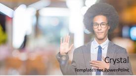  Presentation with african american business - Amazing slide set having palm making a loyalty promise backdrop and a  colored foreground