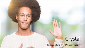  Presentation with breastfeeding and african american - Audience pleasing slide deck consisting of palm making a loyalty promise backdrop and a  colored foreground