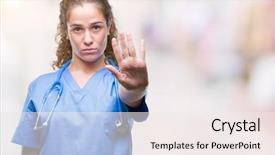  Presentation with hand surgeon - Audience pleasing slide deck consisting of palm of the hand warning backdrop and a sky blue colored foreground