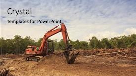  Presentation with human development - PPT theme featuring palm plantations and human development background and a light gray colored foreground