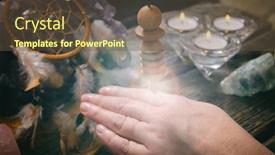  Presentation with future - Cool new PPT theme with palm-reading-characterization-and-foretelling backdrop and a tawny brown colored foreground