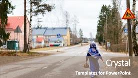 Presentation with palm sunday - PPT theme having palm sunday - back view of adorable little background and a coral colored foreground