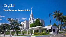  Presentation with palm sunday - Slides featuring palm sunday - church of jesus christ background and a teal colored foreground