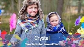  Presentation with palm sunday - Cool new PPT theme with palm sunday - kids outdoors dressed for easter backdrop and a  colored foreground