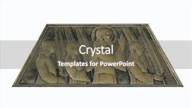  Presentation with palm sunday - Theme with palm sunday background and a tawny brown colored foreground