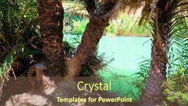  Presentation with crete island - PPT theme with palm-tree-forest-of-cretan background and a tawny brown colored foreground