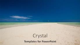  Presentation with pacific island - Beautiful theme featuring palm-trees-on-a-white backdrop and a lemonade colored foreground