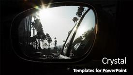  Presentation with reflecting - Audience pleasing presentation theme consisting of palm-trees-reflecting-in-car backdrop and a black colored foreground