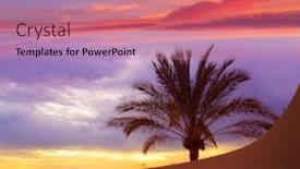  Presentation with port - PPT theme enhanced with palma de mallorca sunset at port in majorca balearic islands of spain background and a coral colored foreground