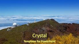  Presentation with clouds - Slide deck having young woman with bags in shopping mall background and a white colored foreground