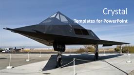  Presentation with stealth - PPT theme featuring palmdale-california-december-27-retired background and a teal colored foreground