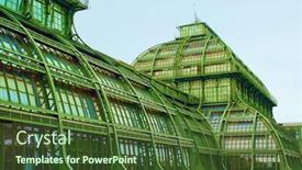  Presentation with schonbrunn - Beautiful PPT layouts featuring palmhouse-in-schonbrunn-garden backdrop and a tawny brown colored foreground