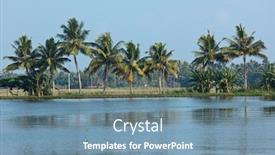  Presentation with kerala - Slide deck with palms-at-kerala-backwaters-kerala background and a seafoam green colored foreground