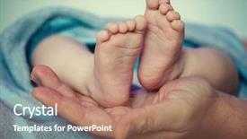  Presentation with child protection - Amazing slides having palms happy family concept conceptual backdrop and a coral colored foreground