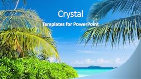  Presentation with trees - Amazing slides having palms-overhanging-under-trees and a teal colored foreground