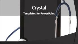  Presentation with mechanic inspection tablet - PPT layouts enhanced with palmtop - stethoscope and tablet isolated background and a dark gray colored foreground