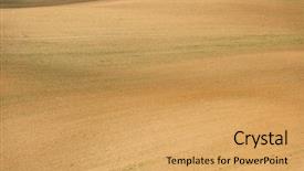  Presentation with small group top view - Cool new PPT theme with palnts - aerial view of brown ground backdrop and a yellow colored foreground