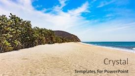  Presentation with colombia - Slides having palomino beach at la guajira in colombia south america background and a lemonade colored foreground