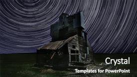  Presentation with farm house - Presentation design consisting of palouse washington with star trail background and a  colored foreground