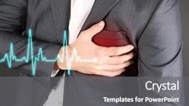  Presentation with chest pain - Beautiful presentation theme featuring palpitations - man having chest pain backdrop and a gray colored foreground