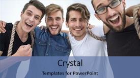  Presentation with multiracial team of young doctors stacking hands - Slide set featuring pals - close up a team background and a teal colored foreground