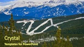  Presentation with resort - Presentation enhanced with pals - pal ski resort in andorra background and a tawny brown colored foreground