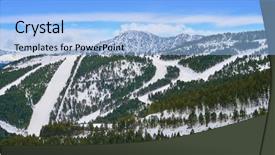  Presentation with ski - PPT theme consisting of pals - pal ski resort in andorra background and a light blue colored foreground