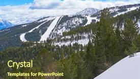  Presentation with ski - Colorful presentation enhanced with pals - pal ski resort in andorra backdrop and a tawny brown colored foreground