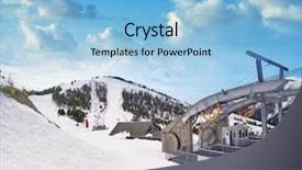  Presentation with ski - PPT layouts having pals - pal ski resort in andorra background and a light blue colored foreground