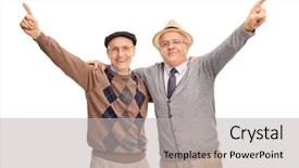  Presentation with old butcher shop - Beautiful PPT theme featuring pals - studio shot of two old backdrop and a light gray colored foreground