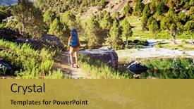  Presentation with central asia - PPT theme featuring pamir tajikistan central asia background and a gold colored foreground