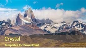  Presentation with panorama from bryce canyon national - Audience pleasing presentation design consisting of pampa - mountain panorama with fitz roy backdrop and a violet colored foreground