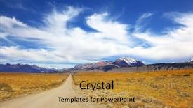  Presentation with desert - Audience pleasing slides consisting of pampas in patagonia argentina backdrop and a gold colored foreground