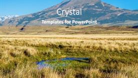  Presentation with mountains - Presentation consisting of pampas-surround-the-snow-capped background and a teal colored foreground