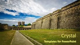  Presentation with naval map history old - PPT theme consisting of pamplona-the-capital-of-navarra background and a tawny brown colored foreground