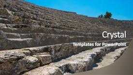  Presentation with roman ruins - Amazing presentation theme having pamukkale near modern turkey backdrop and a  colored foreground