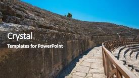  Presentation with roman ruins - PPT theme consisting of pamukkale near modern turkey background and a dark gray colored foreground