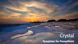 Presentation with turkey - Beautiful slide deck featuring pamukkale travertines at sunset turkey backdrop and a  colored foreground